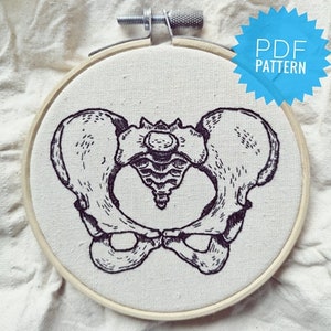 Female Pelvis Anatomical PDF Embroidery Pattern