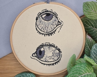 Human Eye Anatomy Embroidery Pattern PDF, Vintage Medical