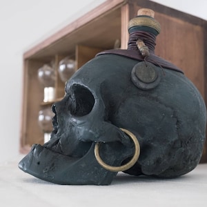 Collectible Pirate Skull Rum Bottle