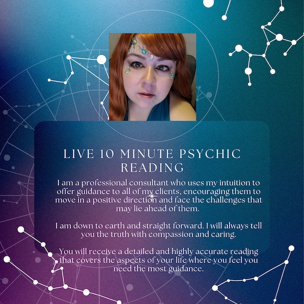 Live, Same Day, 10 Minute, Psychic Reading, By Phone, Psychic Clairvoyant, Tarot, Runes, Career, Love