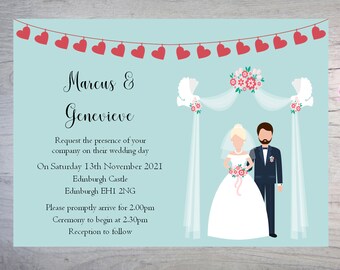 Personalised Wedding Gift Poem Money Request Cards Favour X 10