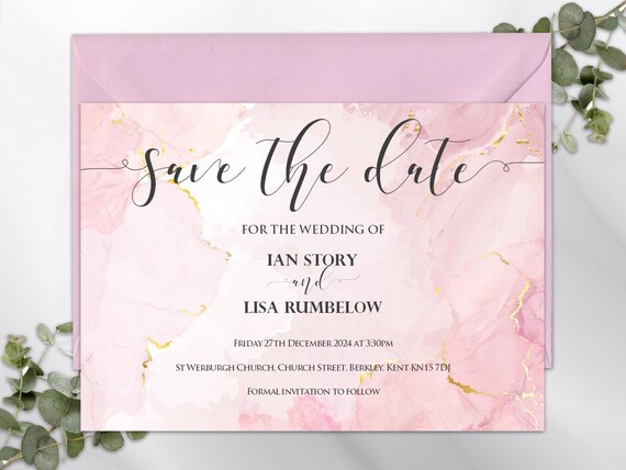 DIY Wedding Save the Date Evening Cards Write Your Own Invites Day Night RSVP 2 