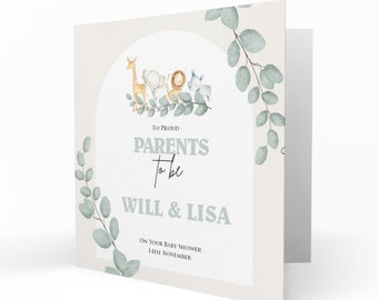 Personalised Baby Shower Card, Mummy To Be, Parents To Be, Daddy, Gender Reveal