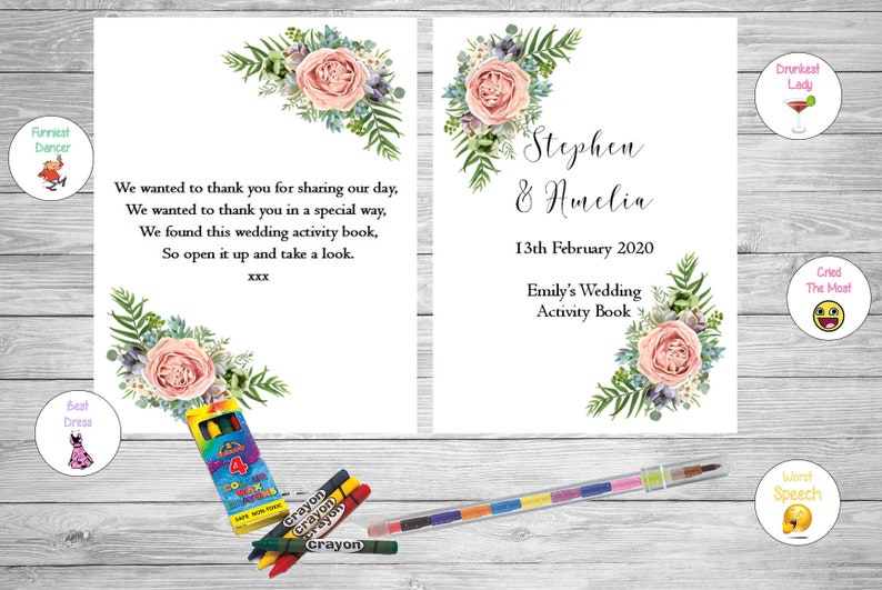 Home Furniture Diy Personalised Childrens Wedding Activity Pack