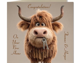 House Warming, Congratulations On Your New Home House Card, Moving, Personalised, M58