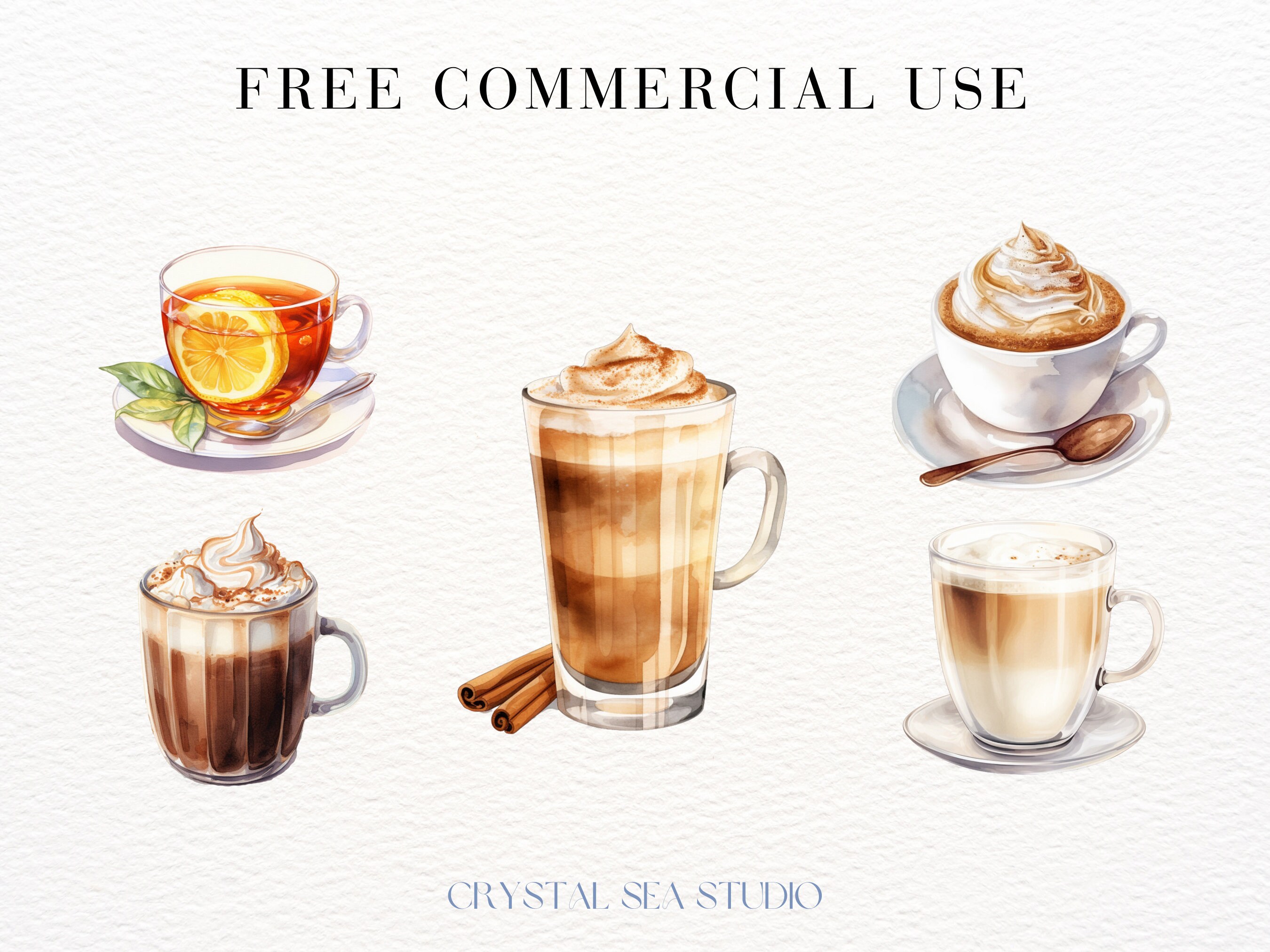 Watercolor Winter Drink Clip Art, Instant Download, Beverage Clipart ...