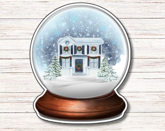 Snow Globe Sticker | Vinyl Sticker | Water Resistant | Weatherproof
