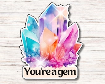 You're A Gem Sticker | Vinyl Sticker | Water Resistant | Weatherproof