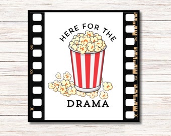 Here for the Drama Sticker | Vinyl Sticker | Water Resistant | Weatherproof