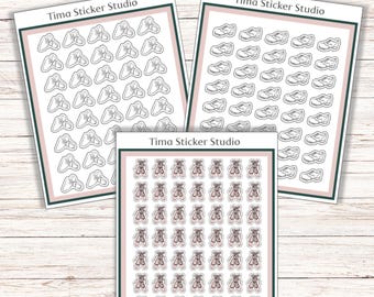 Dance Shoes Icon Stickers | Jazz Shoes | Ballet Shoes | Tap Shoes | Stickers for Planners, Calendars, Bullet Journals and more