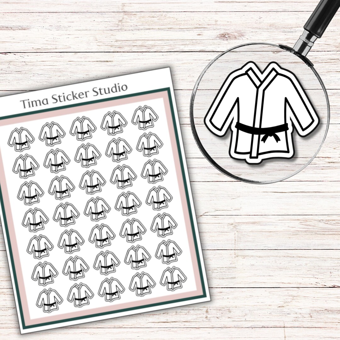 Karate Icon Stickers | Stickers for Planners, Calendars, Bullet ...