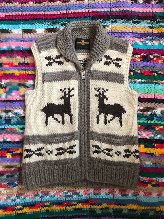 1980s knit “thunderbird” vest