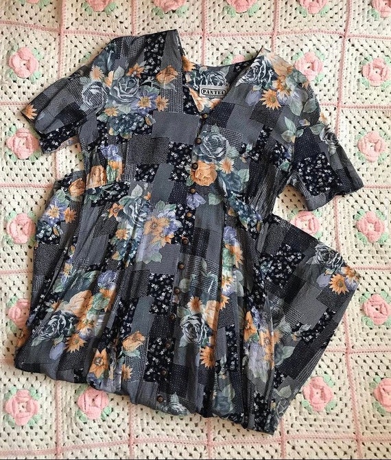 1990s patchwork maxi dress