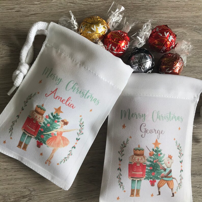Personalised Nutcracker Christmas Treat Sacks Bag Christmas Etsy UK