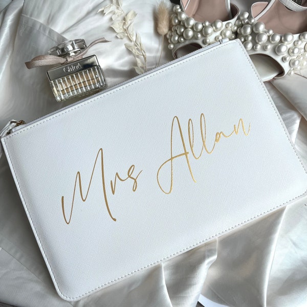 Bolso de novia personalizado, bolso de mano para boda, bolso de novia de lujo, regalo para futura novia, regalo de despedida de soltera, bolso de luna de miel, bolso de señora