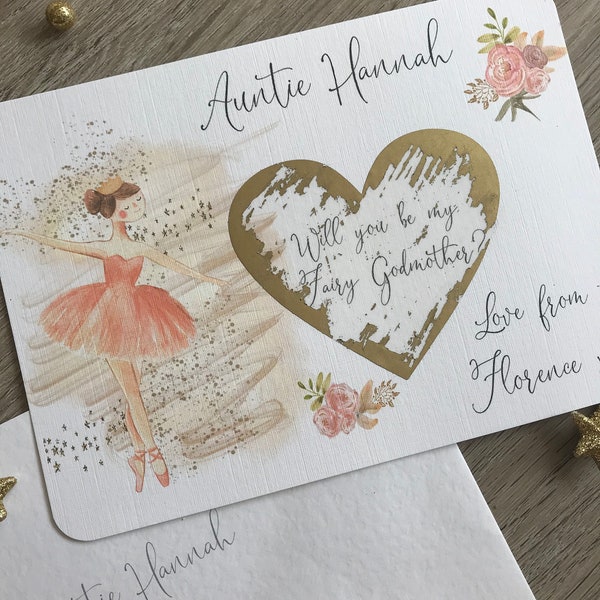 Personalised Fairy Godmother Proposal Scratch Card