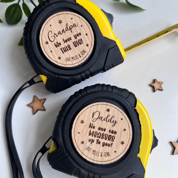 Personalised Tape Measure, Father’s Day Gift Idea, Dad, Daddy, Grandad, Grandpa, Engraved DIY Tool, we love you this big