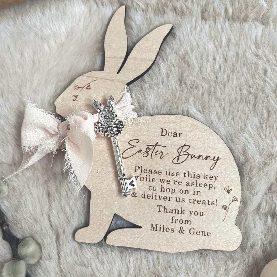 Easter Key Easter Bunny’s Magic Key, Personalised Easter Key, Easter Crate Filler ...