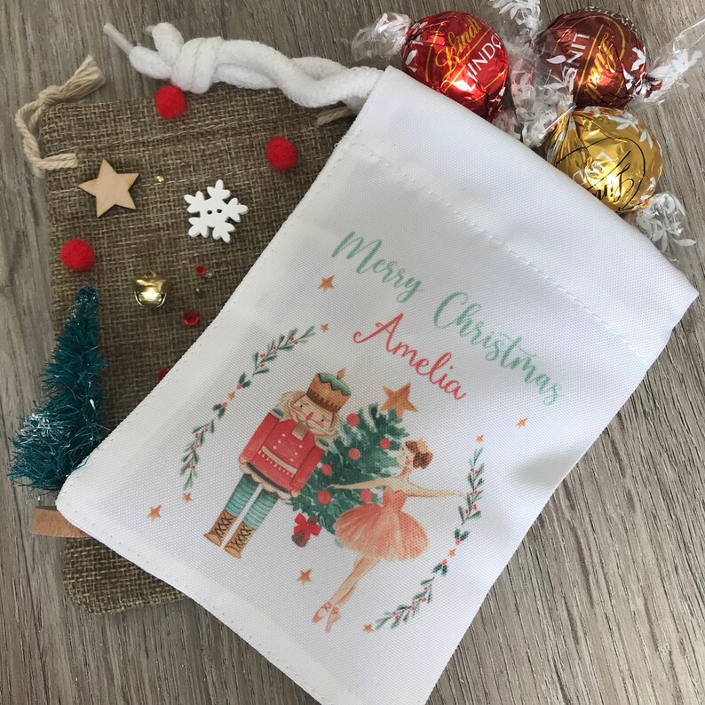 Personalised Nutcracker Christmas Treat Sacks Bag Christmas Etsy UK