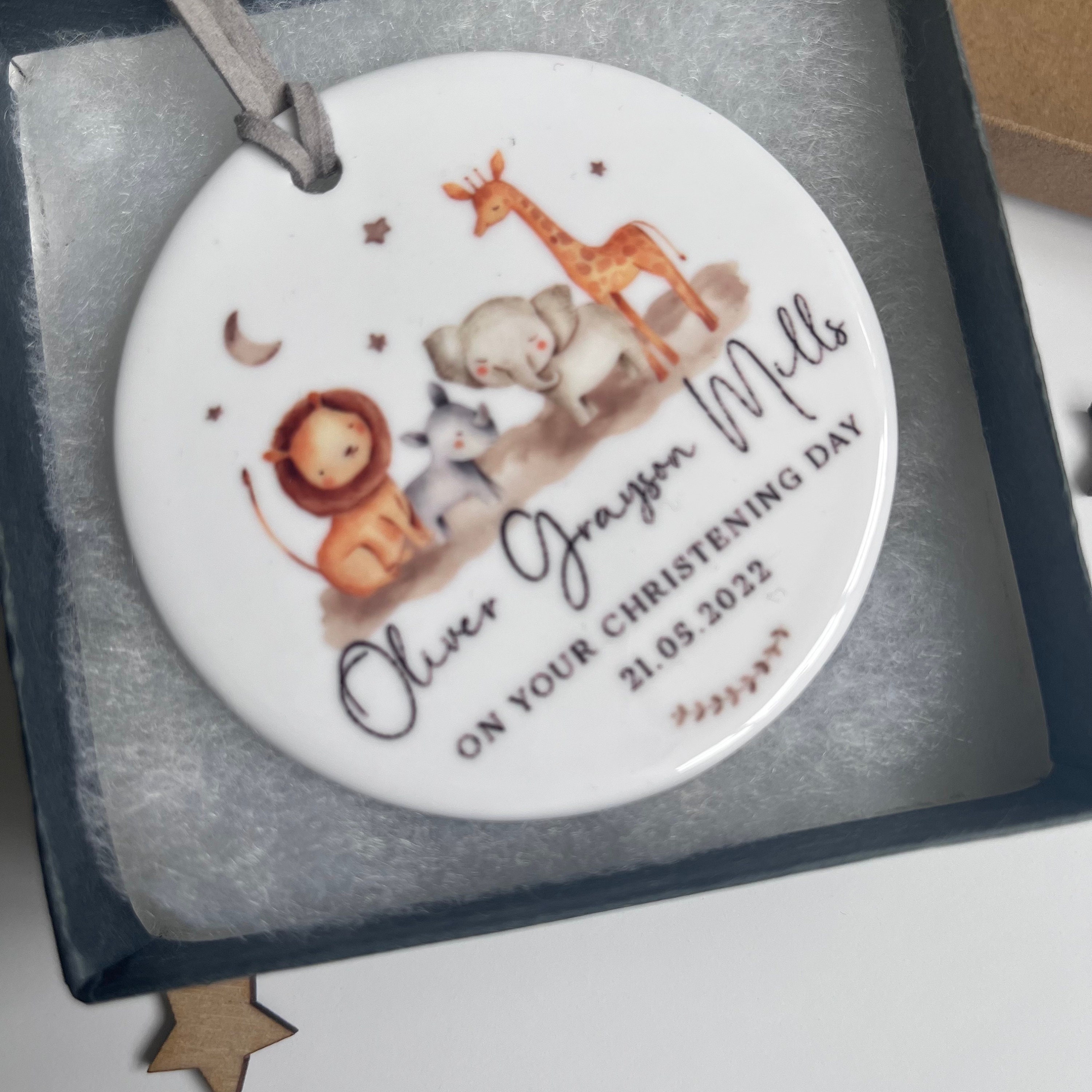 Personalised Christening Keepsake Gift Ceramic Baptism Day Etsy UK