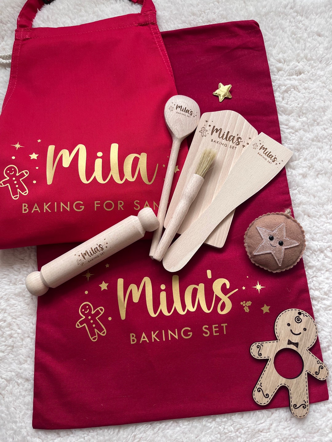 Personalised Childrens Baking Set With Apron Gift Bag Girls Etsy UK