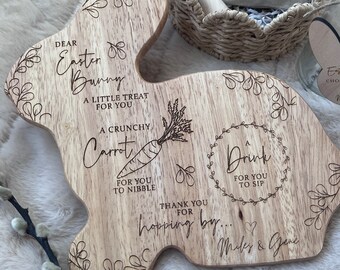 Easter Bunny Treat Board, Wooden Bunny Board, Personalised Easter Rabbit Board, Easter Crate Filler