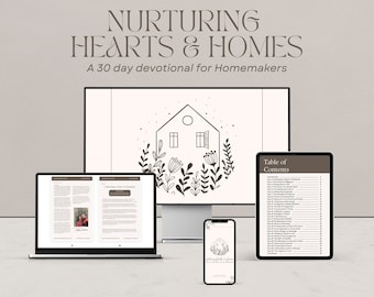 Nurturing Hearts and Homes a 30 day devotional for Homemakers homemaker devotional ESV translation digital devotional PDF