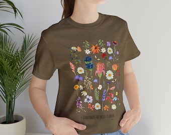 Wild flower tee wild flower Bible tee consider the wild flowers verse tee Luke 12