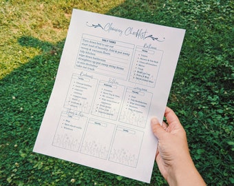 Home cleaning schedule PDF file cleaning list PDF file Homemaker cleaning to do list pdf file Simple cleaning schedule ADHD easy cleaning