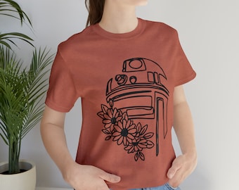 Floral R2D2 Star wars Tshirt Women's R2 D2 tshirt Floral Droid Women's droid shirt R2