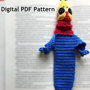 Jayhawk gehaakt bladwijzer PDF-patroon | Direct downloaden | Doe-het-zelf | Boek minnaar patroon | Maak je eigen | Uit liefde voor Jayhawks