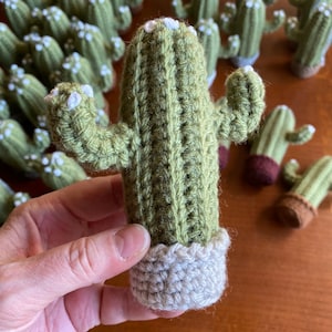 Saguaro Single Stuffed Mini Crocheted Cactus - Sonoran Desert Cactus - Handmade In Arizona - Ornament or Free Standing - Collectible
