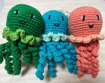 Octopus Stuffie Crochet Amigurumi • Choice of Colors • Collectible • Fast Free Shipping • Baby Toddler Ocean Sea Lover Gift • Nursery Decor