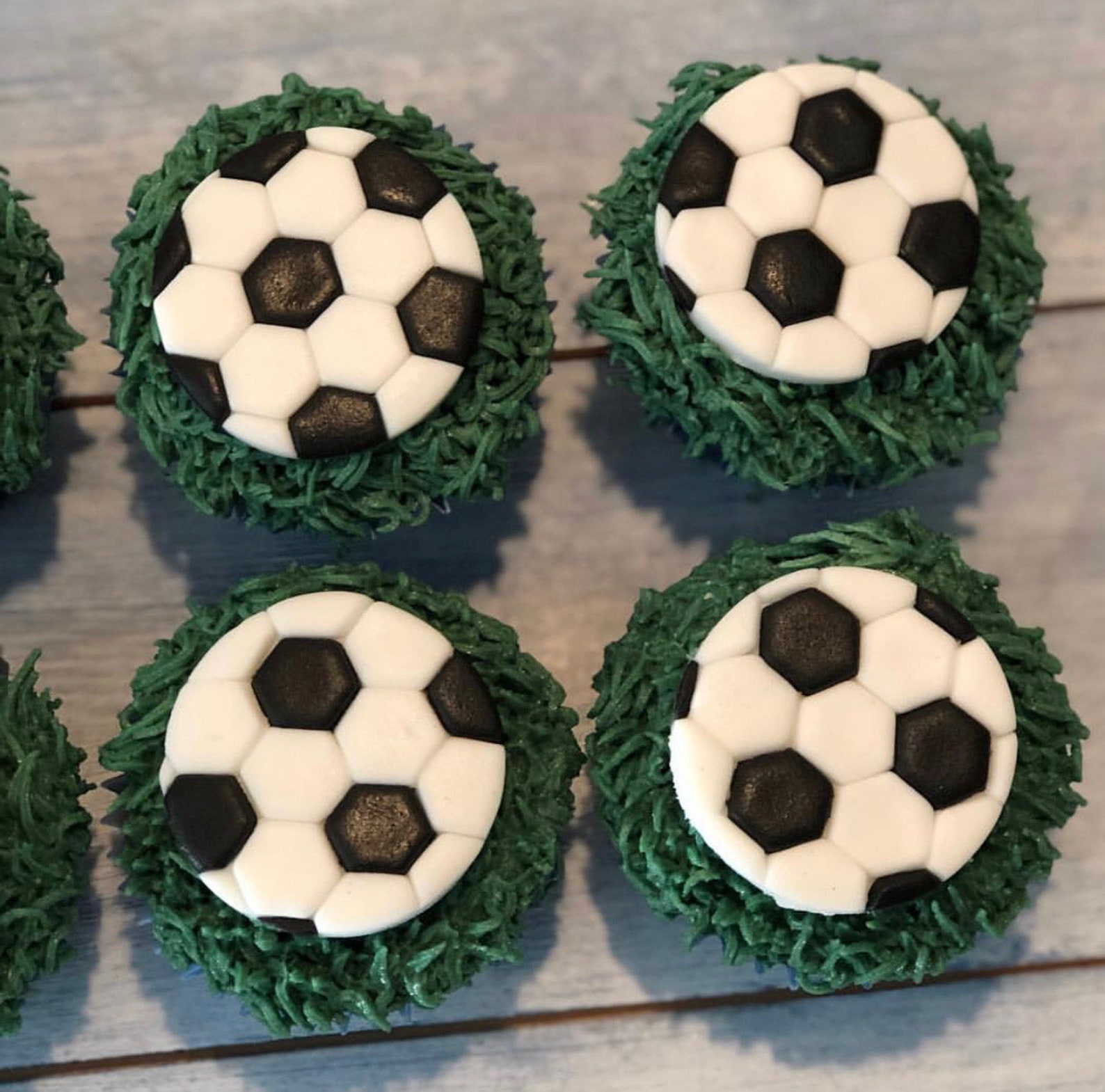 Football Edible Handmade Cupcake Toppers Etsy