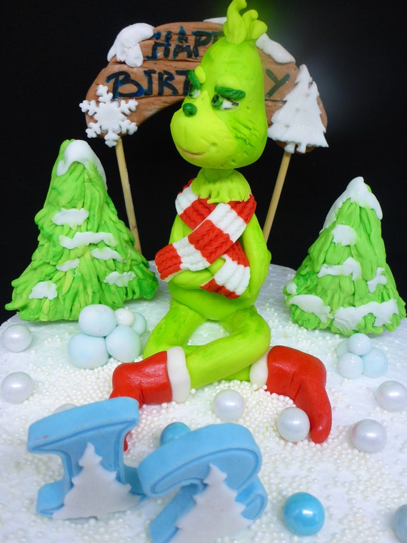 Handmade Edible Christmas Birthday Cake Topper Decoration Etsy