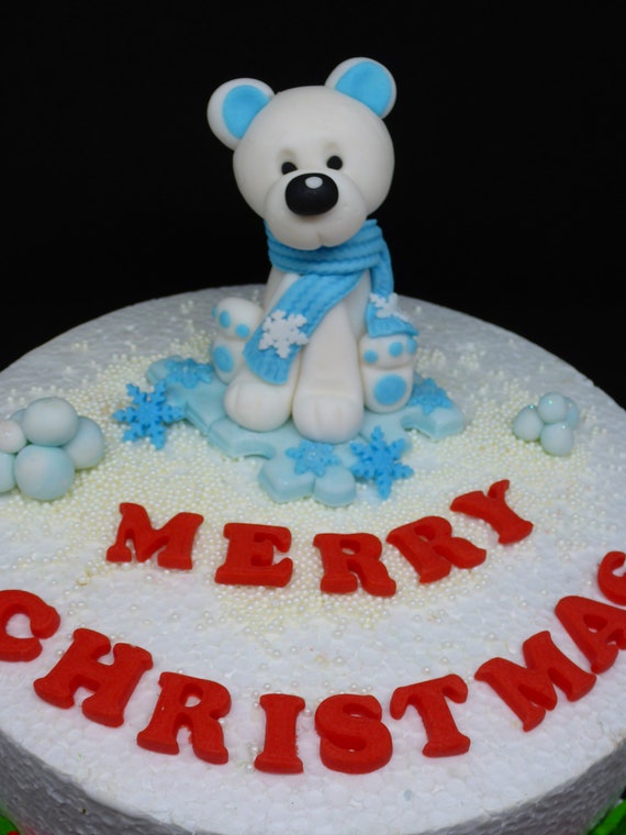 Noel Ours Polaire Fait A La Main Gateau Comestible Topper Etsy Noel Ours Polaire Fait A La Main Gateau Comestible Topper Etsy
