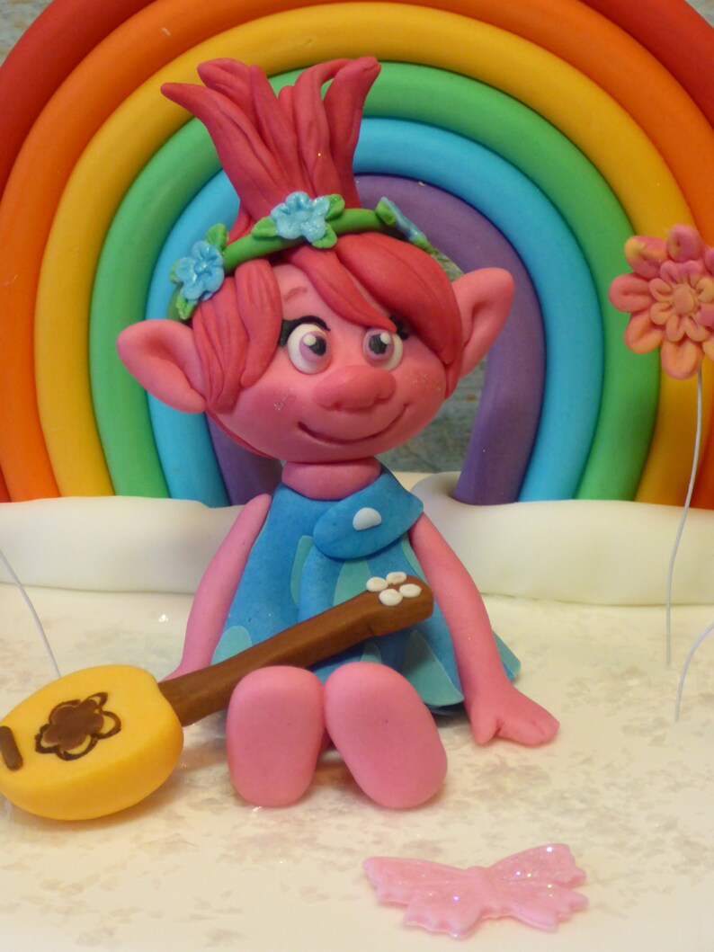 Princess Poppy handmade fondant cake topper Etsy