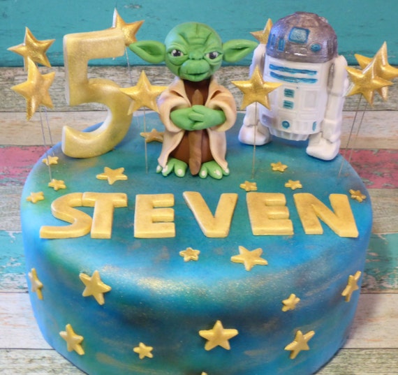 Star Wars Handmade Edible Personalised Birthday Cake Topper Etsy