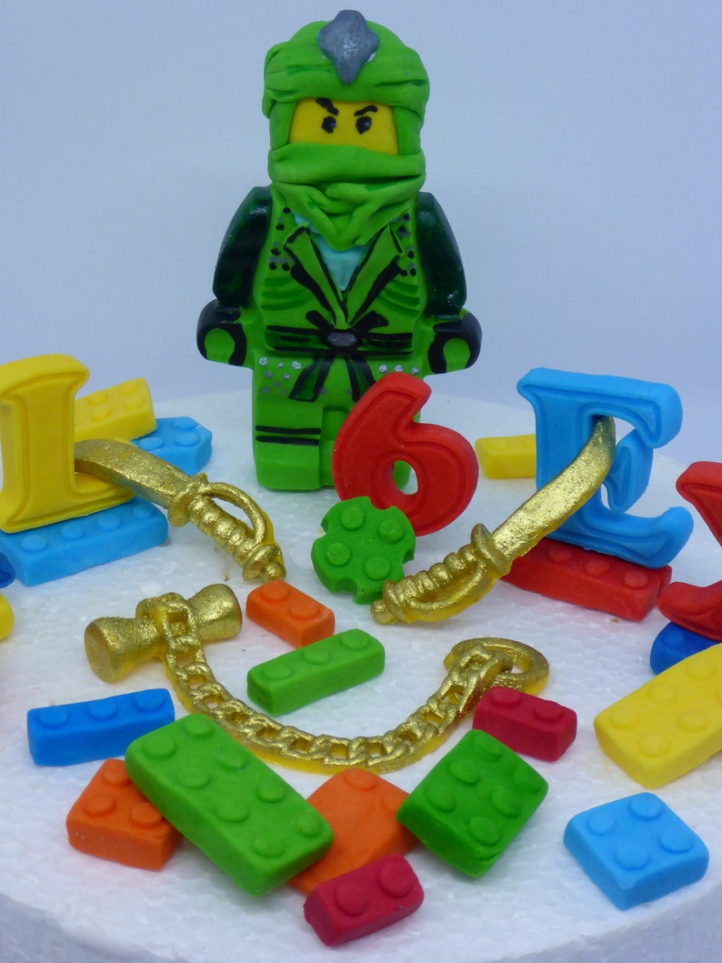 Lego Ninjago Lloyd Edible Birthday Cake Topper Decoration Etsy Lego Ninjago Lloyd Edible Birthday Cake Topper Decoration Etsy