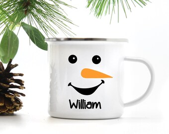 Kid Cup - Christmas Mug - Kid Mug - Snowman Mug - Personalized - Name Mug - Winter Mug - Frosty Snowman - Kid Gift - Stocking Stuffers