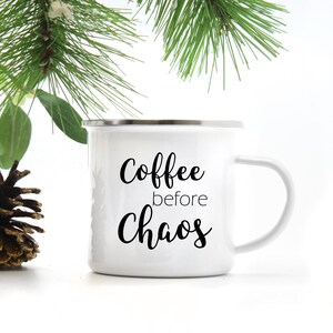 Coffee Before Chaos Mug Coffee Mug Mug for Mom Stocking Stuffer Gift for Mom Coffee Lover Gift Christmas Gift Christmas Mug image 4