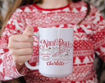 Christmas Mug for Kids - North Pole Mug - Personalized Gift For Kids - Polar Express - Christmas Eve Box - Hot Cocoa - Christmas Gift - Mug