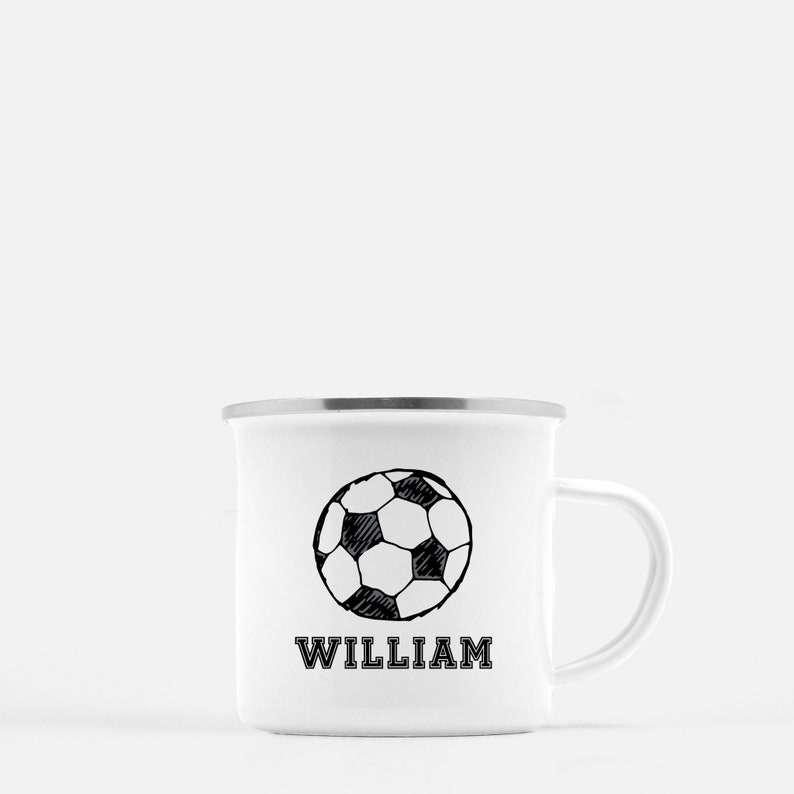 Personalized Soccer Mug Custom Boys Mugs Kids Hot Chocolate Mugs Gifts for Boys Hot Cocoa Mugs Campfire Mugs Personalized Gift image 3