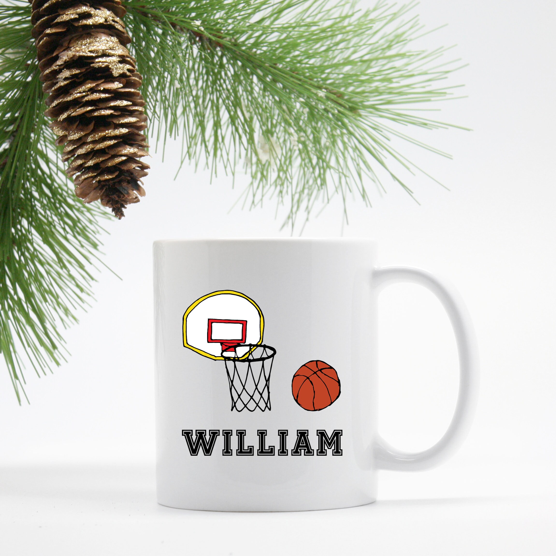 Personalized Basketball Mug Custom Boy Mug Kids Hot Etsy