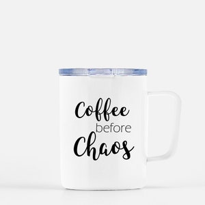 Coffee Before Chaos Mug Coffee Mug Mug for Mom Stocking Stuffer Gift for Mom Coffee Lover Gift Christmas Gift Christmas Mug image 5