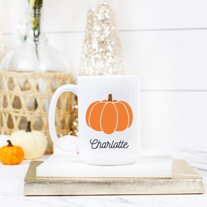 Fall Mug, Pumpkin Mug, Fall Decor, Personalized Mug, Cup, Travel Mug, Kids Hot Chocolate Mug, Hot Cocoa Mug, Gift for Kids, Kid Cup, Kid Mug image 6