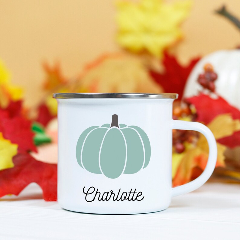 Pumpkin Fall Coffee Mug, Fall Hot Chocolate Mug, Autumn Decor, Cute Coffee Mug, Farm House Decor, Gifts for Fall, Pumpkin Mug, Gift for Her image 3