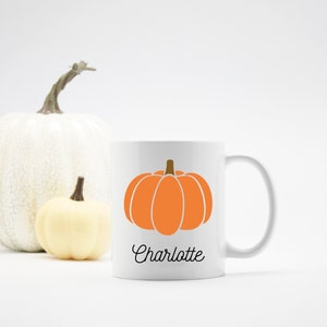 Fall Mug, Pumpkin Mug, Fall Decor, Personalized Mug, Cup, Travel Mug, Kids Hot Chocolate Mug, Hot Cocoa Mug, Gift for Kids, Kid Cup, Kid Mug 11 oz Ceramic Mug