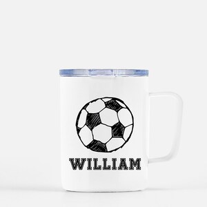 Personalized Soccer Mug Custom Boys Mugs Kids Hot Chocolate Mugs Gifts for Boys Hot Cocoa Mugs Campfire Mugs Personalized Gift image 4