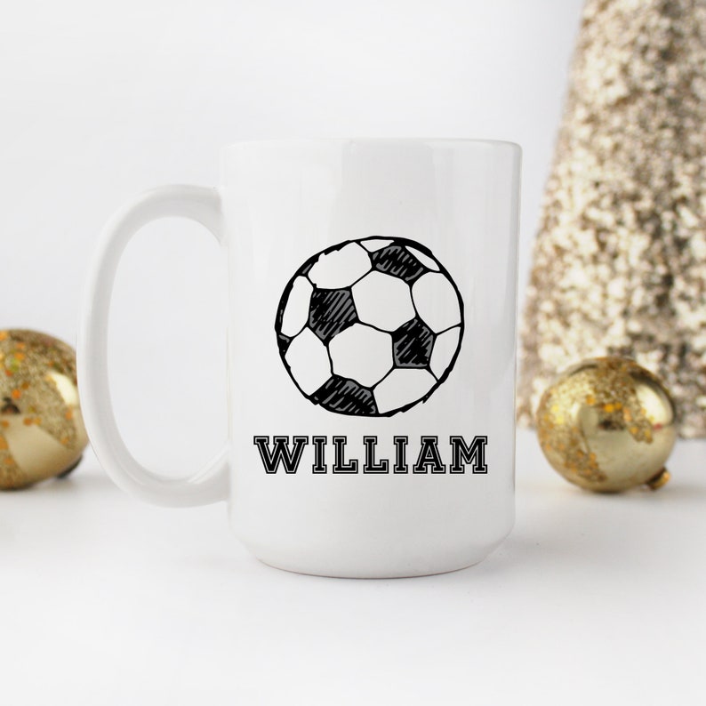 Personalized Soccer Mug Custom Boys Mugs Kids Hot Chocolate Mugs Gifts for Boys Hot Cocoa Mugs Campfire Mugs Personalized Gift image 9